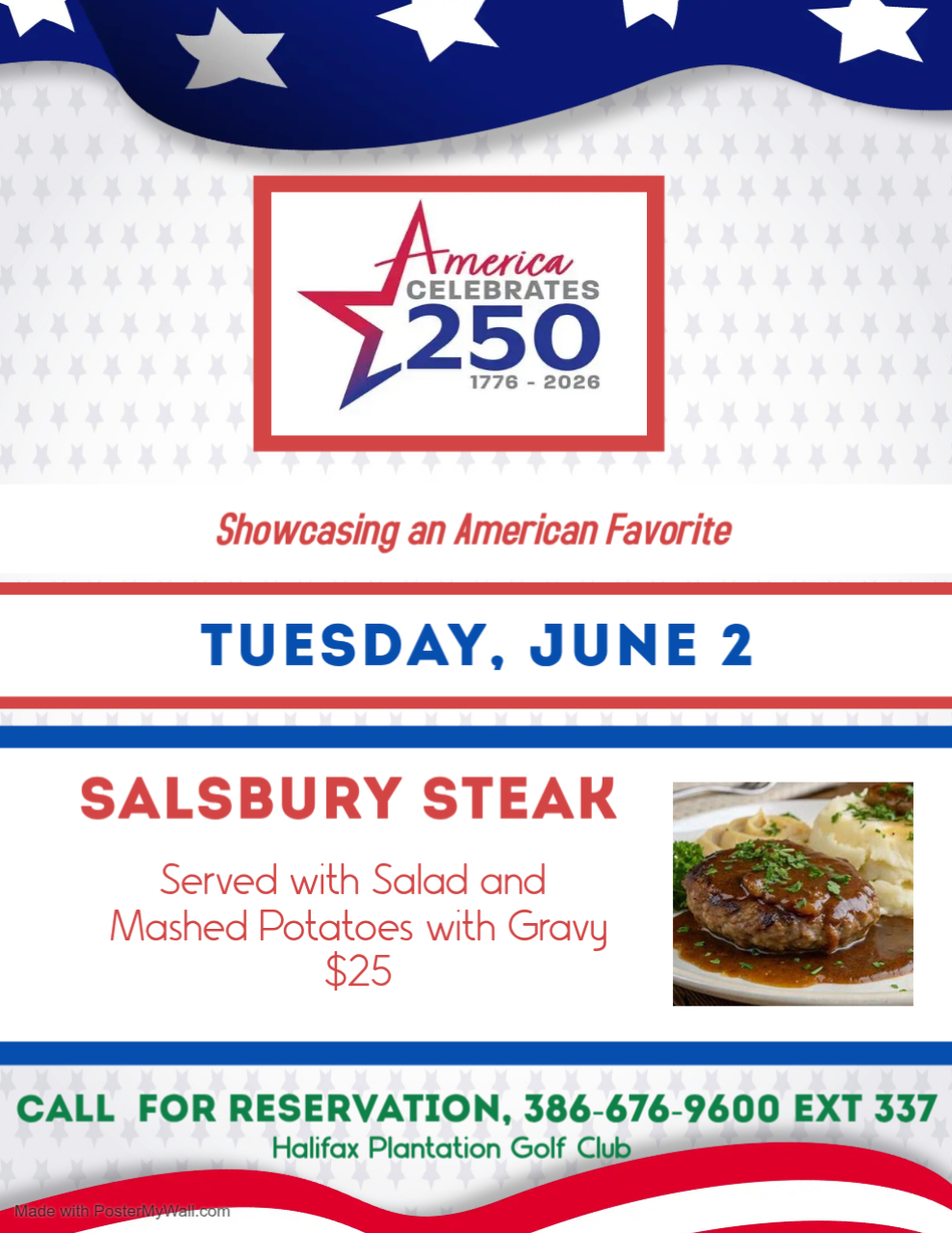 America 250 Salsbury Steak